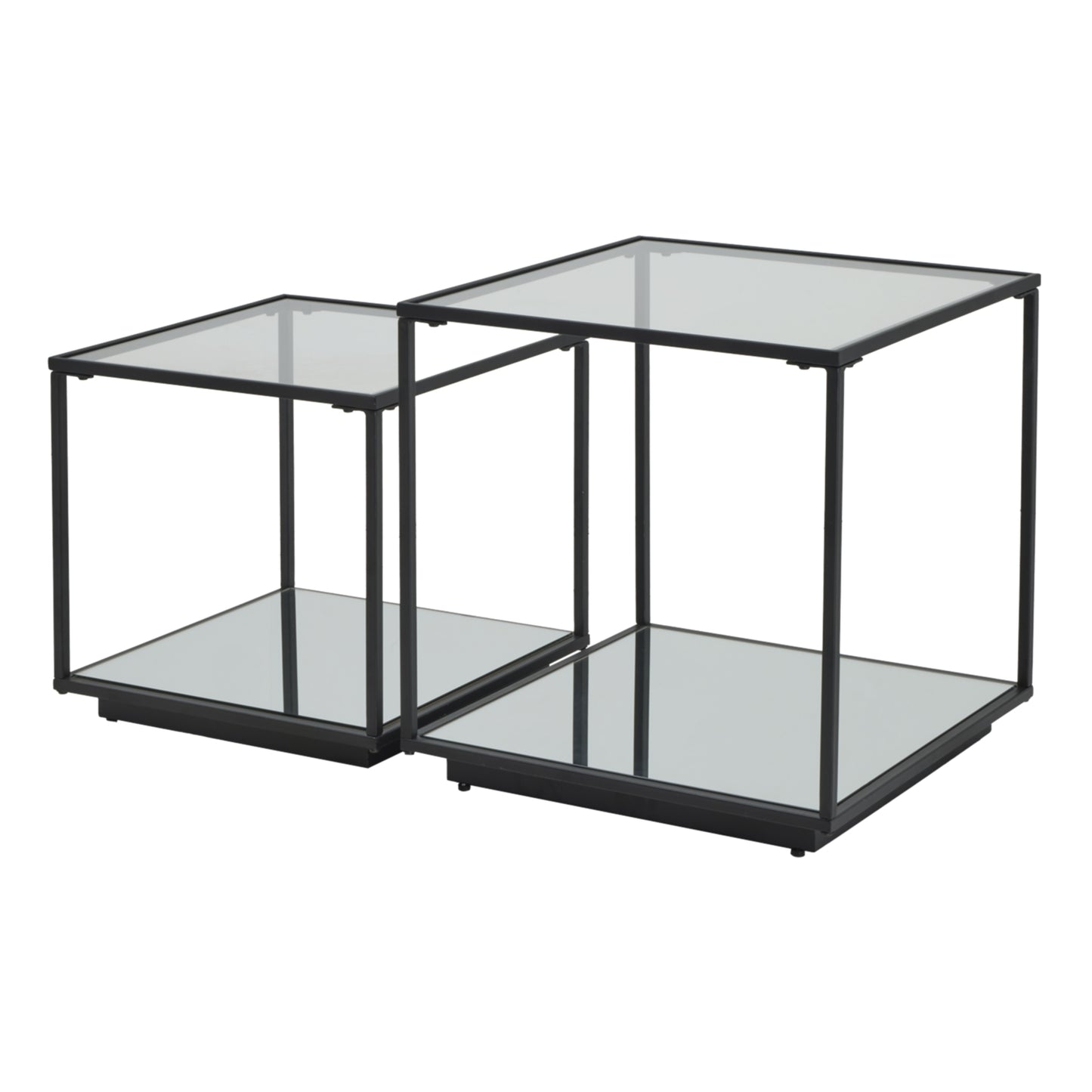Lennox Black Framed Set Of 2 Side Tables - Pure Luxe Living #