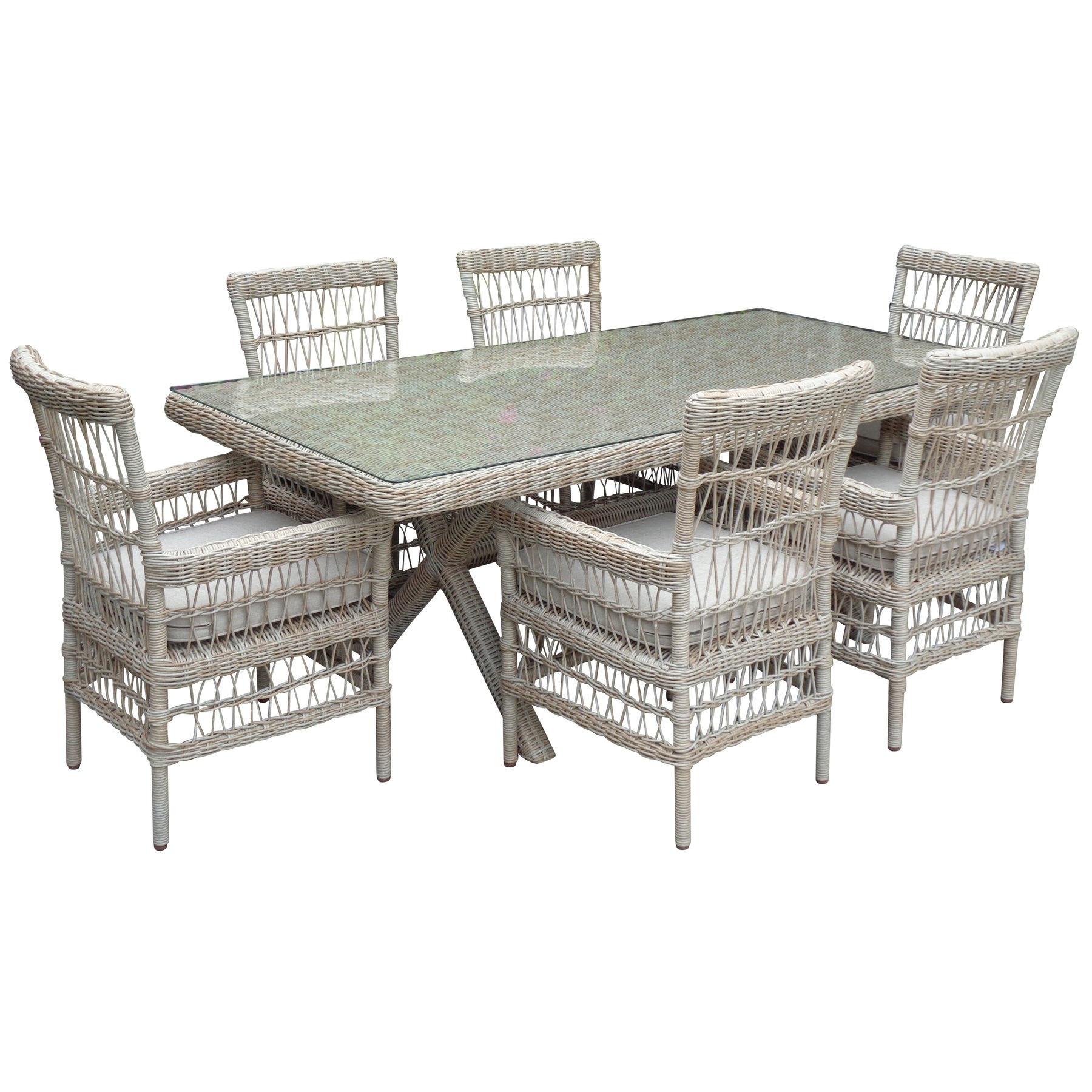 Provence Collection Outdoor 6 Seater Dining Set - Pure Luxe Living 