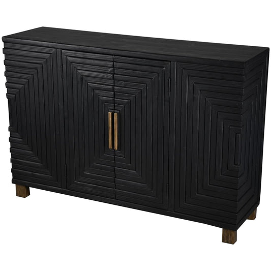 Lennox Black 2 Door Sideboard - Pure Luxe Living  #