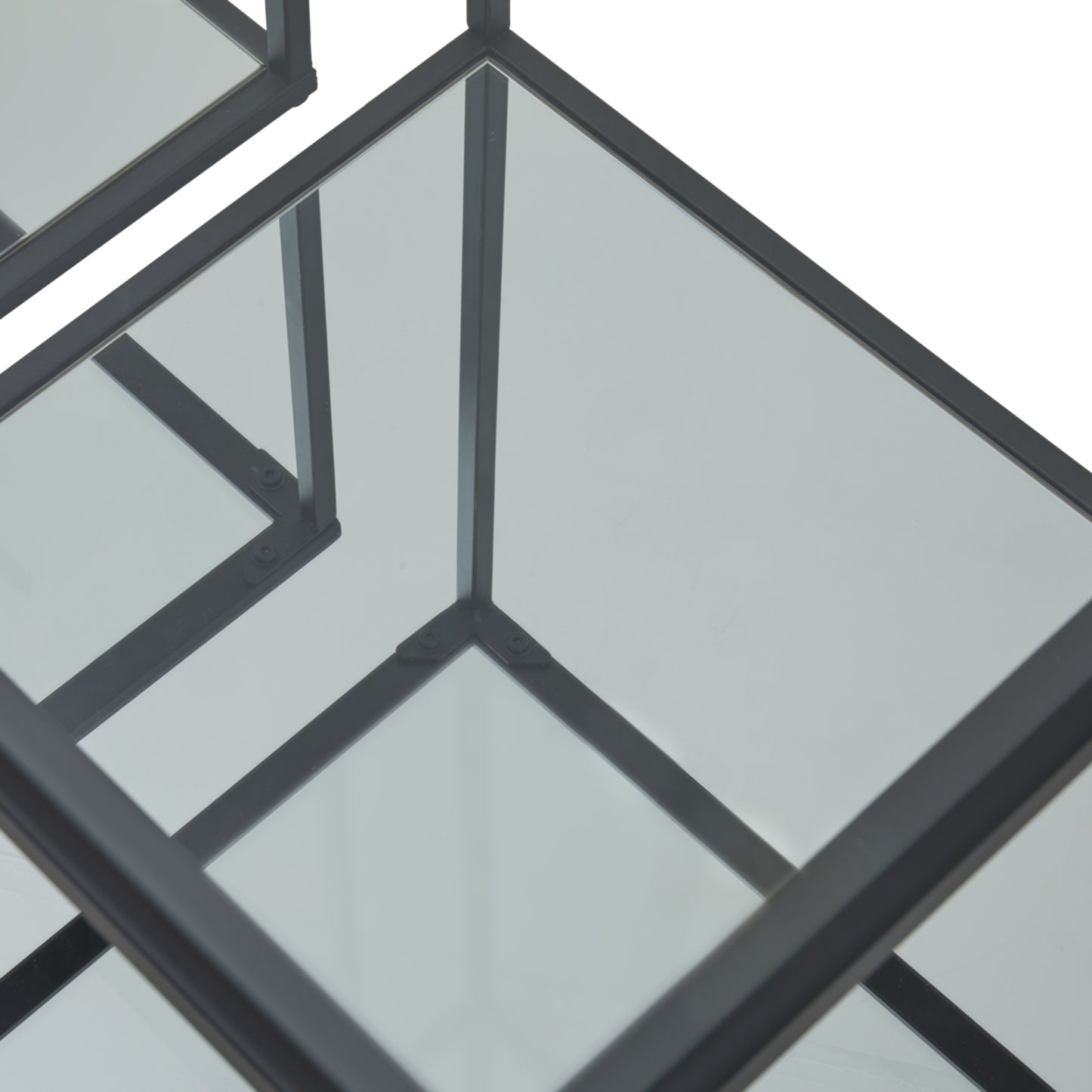 Lennox Black Framed Set Of 2 Side Tables - Pure Luxe Living  #