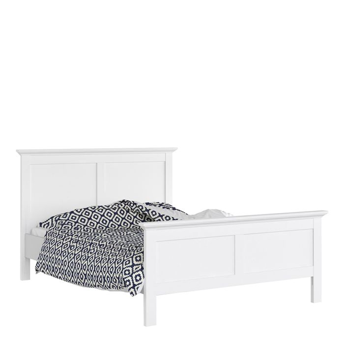 Paris Double Bed in White - Pure Luxe Living 