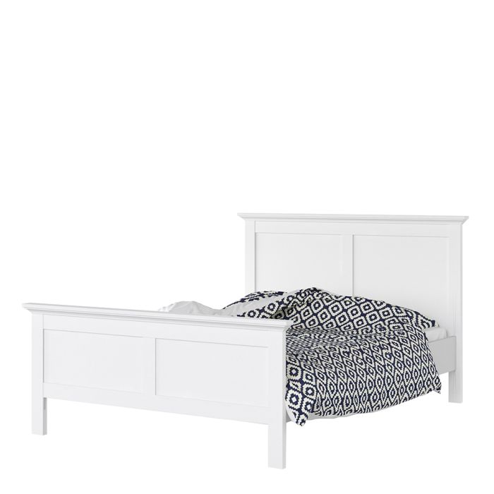 Paris Double Bed in White - Pure Luxe Living 