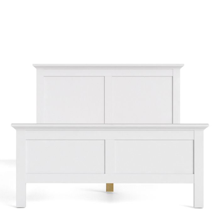 Paris Double Bed in White - Pure Luxe Living 