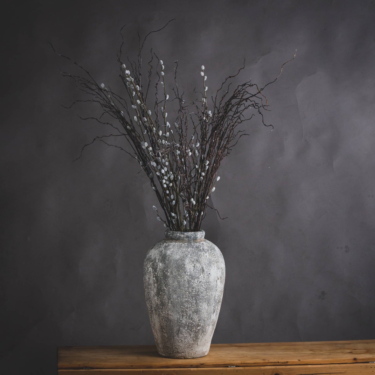 Aged Stone Tall Ceramic Vase - Pure Luxe Living 