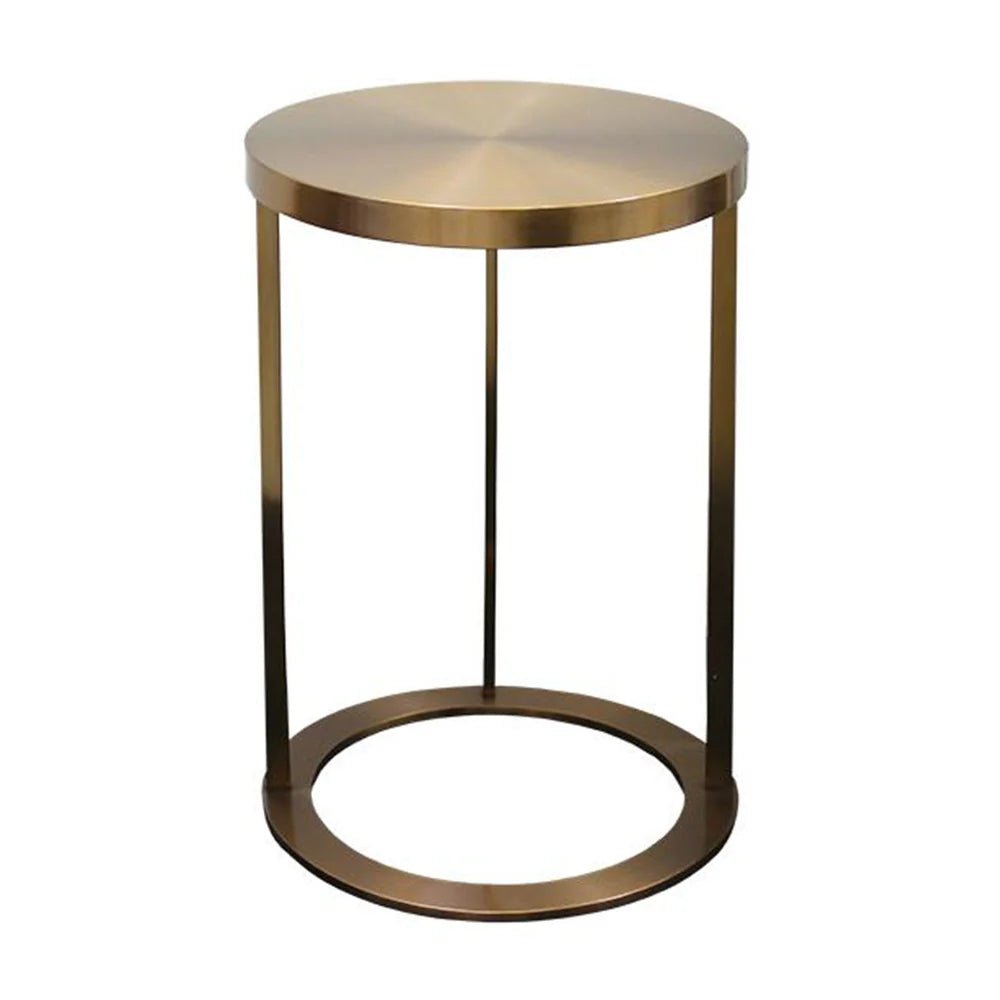 Altin Brass Round Side Table - Pure Luxe Living 