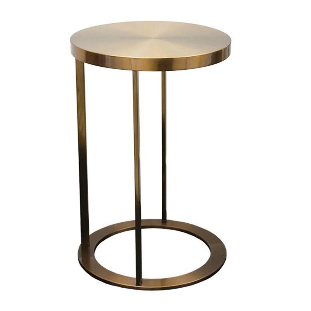 Altin Brass Round Side Table - Pure Luxe Living 