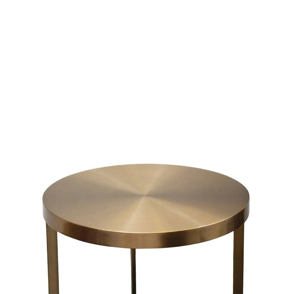 Altin Brass Round Side Table - Pure Luxe Living 