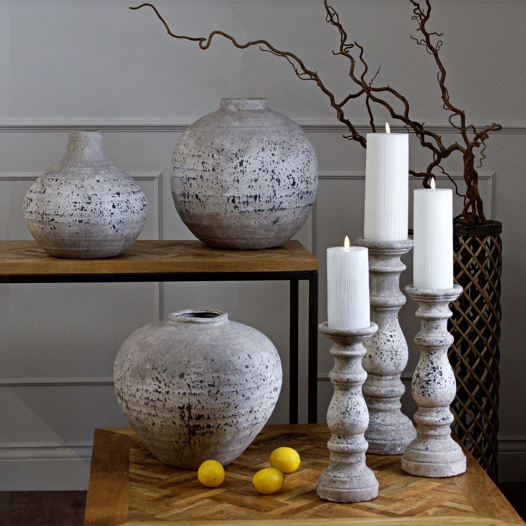 Amphora Stone Ceramic Vase - Pure Luxe Living 