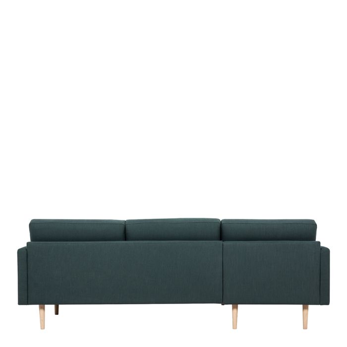 Larvik Chaise longue Sofa Left Hand in Dark Green with Oak Legs - Pure Luxe Living 