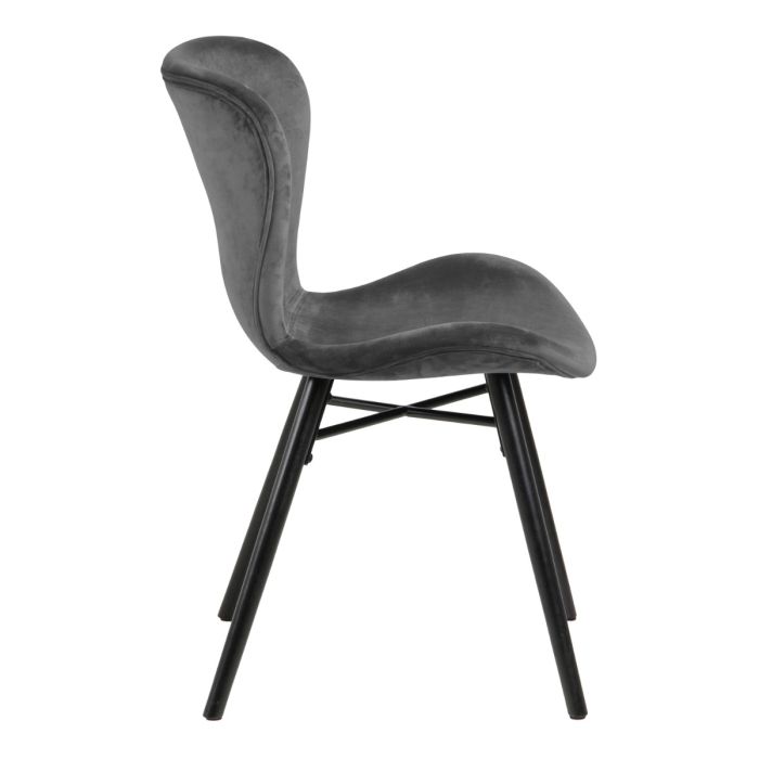 Batilda Dining Chair in Dark Grey Set of Two - Pure Luxe Living 