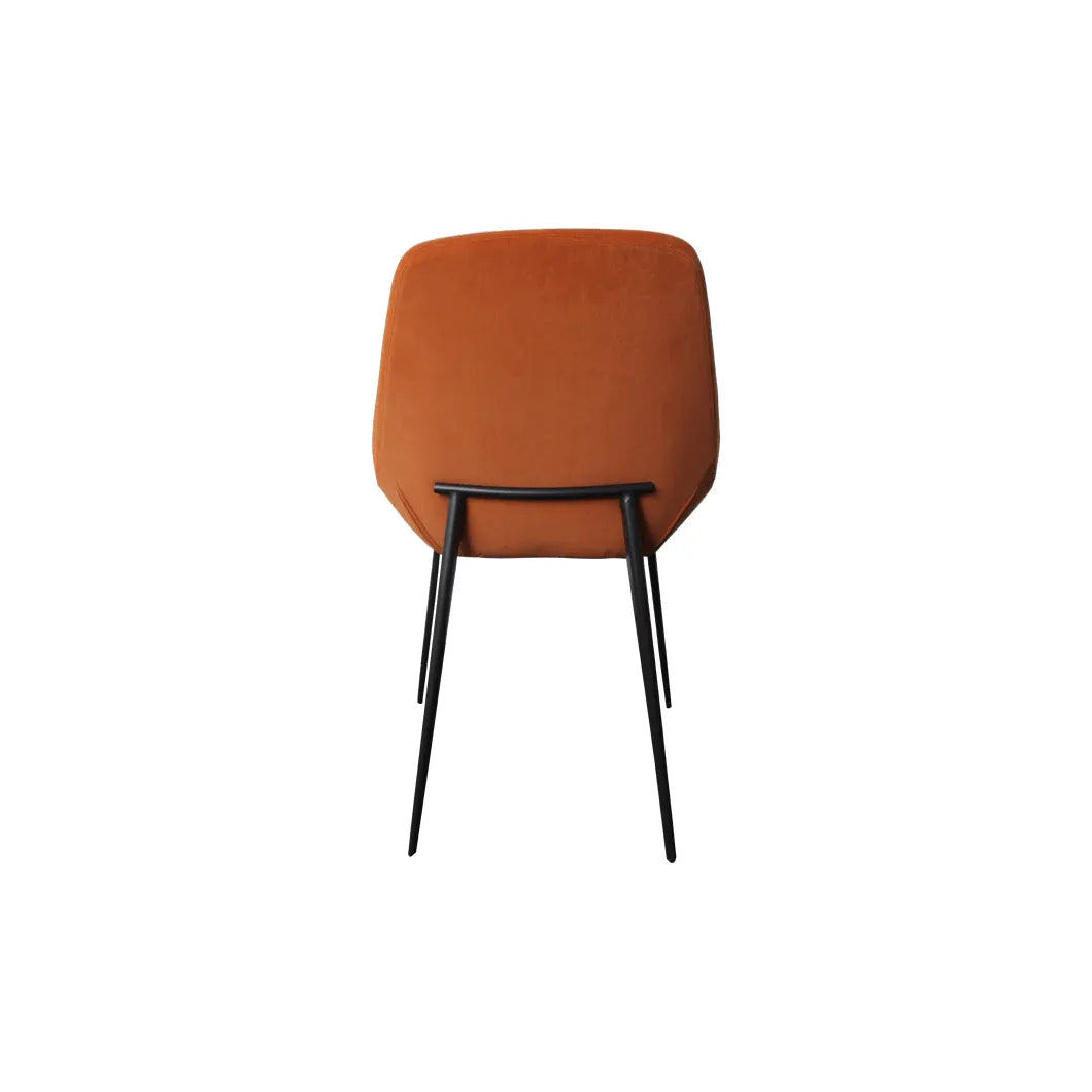 Set of 2 Lucia Dining Chairs - Sunburst Orange - Pure Luxe Living 