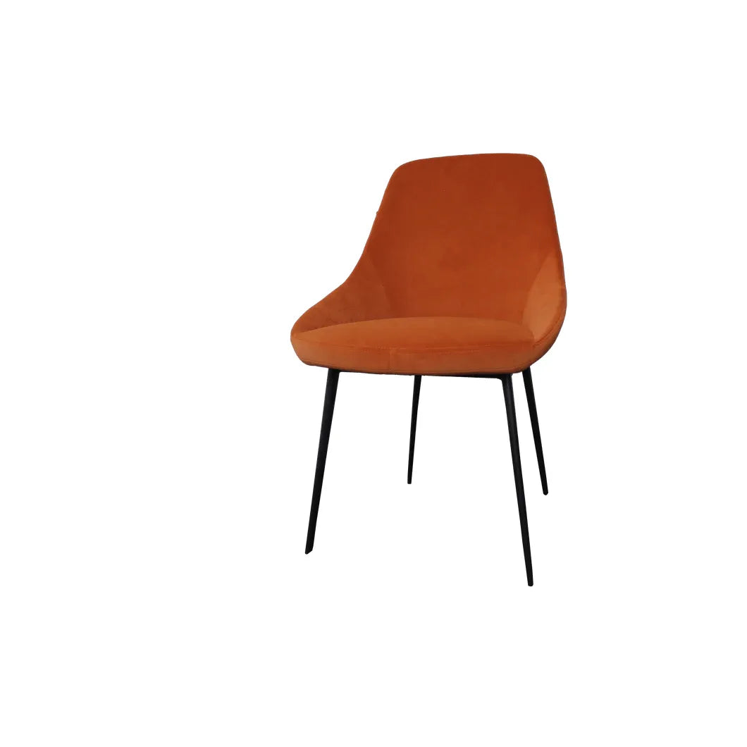 Set of 2 Lucia Dining Chairs - Sunburst Orange - Pure Luxe Living 