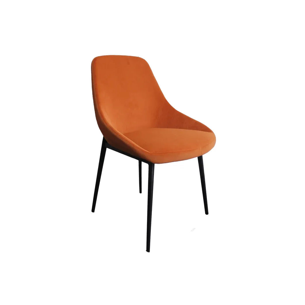 Set of 2 Lucia Dining Chairs - Sunburst Orange - Pure Luxe Living 