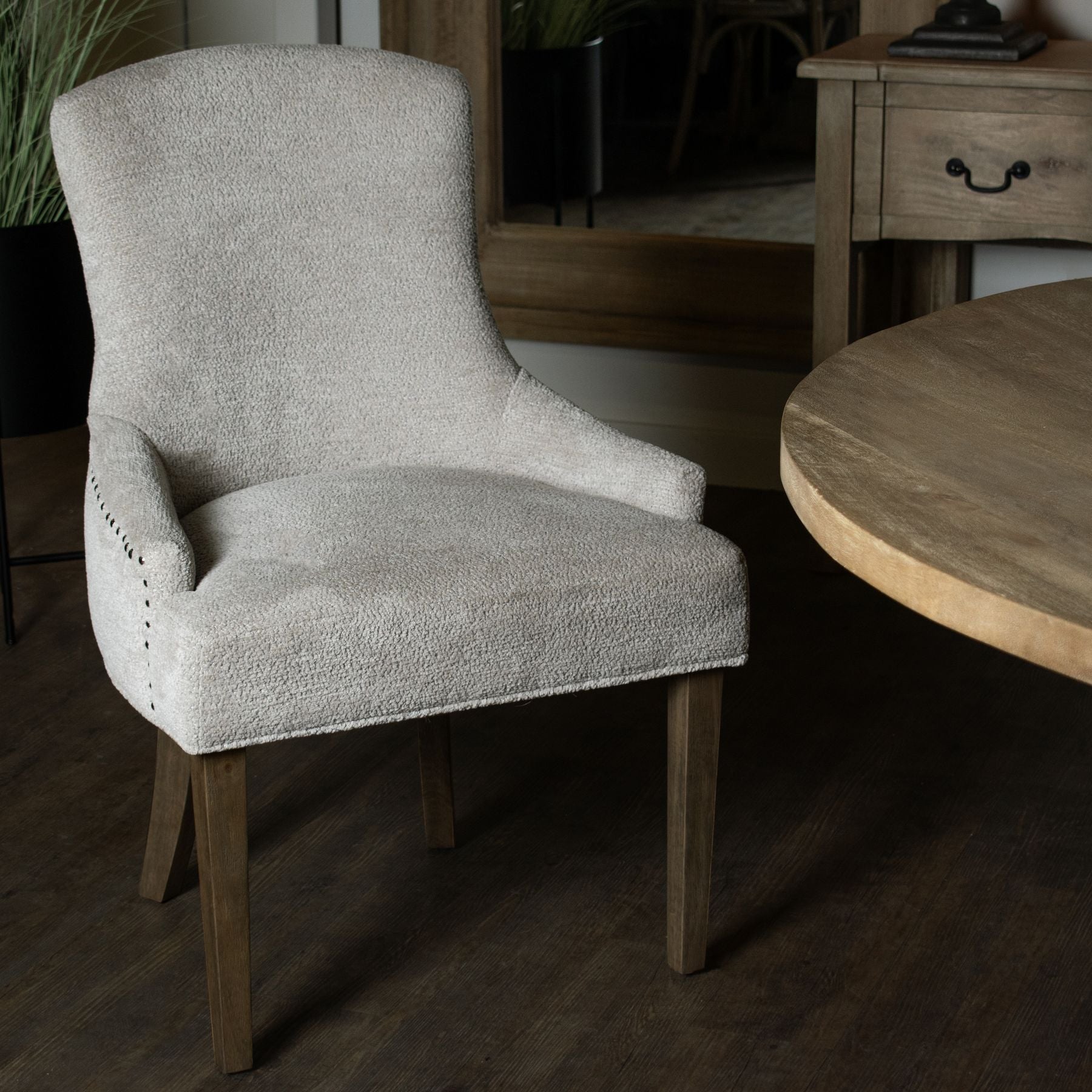 Brockham Taupe Dining Chair - Pure Luxe Living 