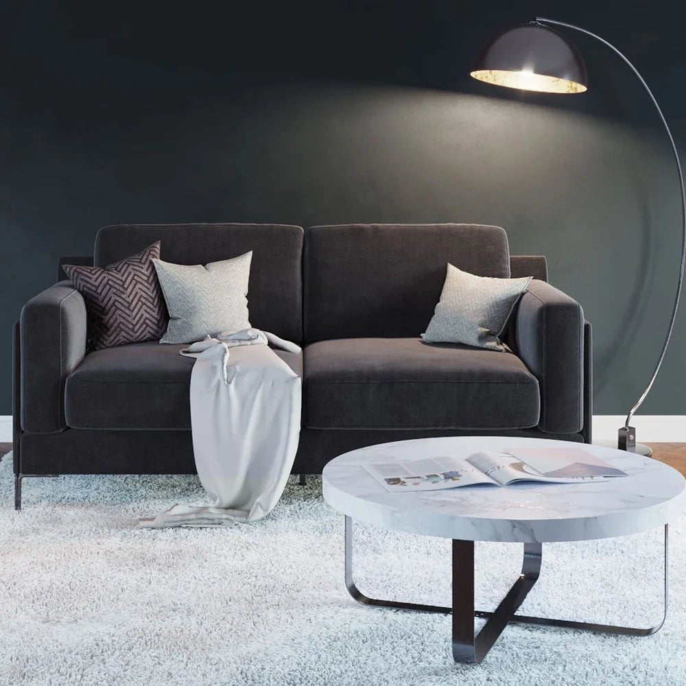 Bryn 2-Seater Sofa - Dark Grey - Pure Luxe Living 