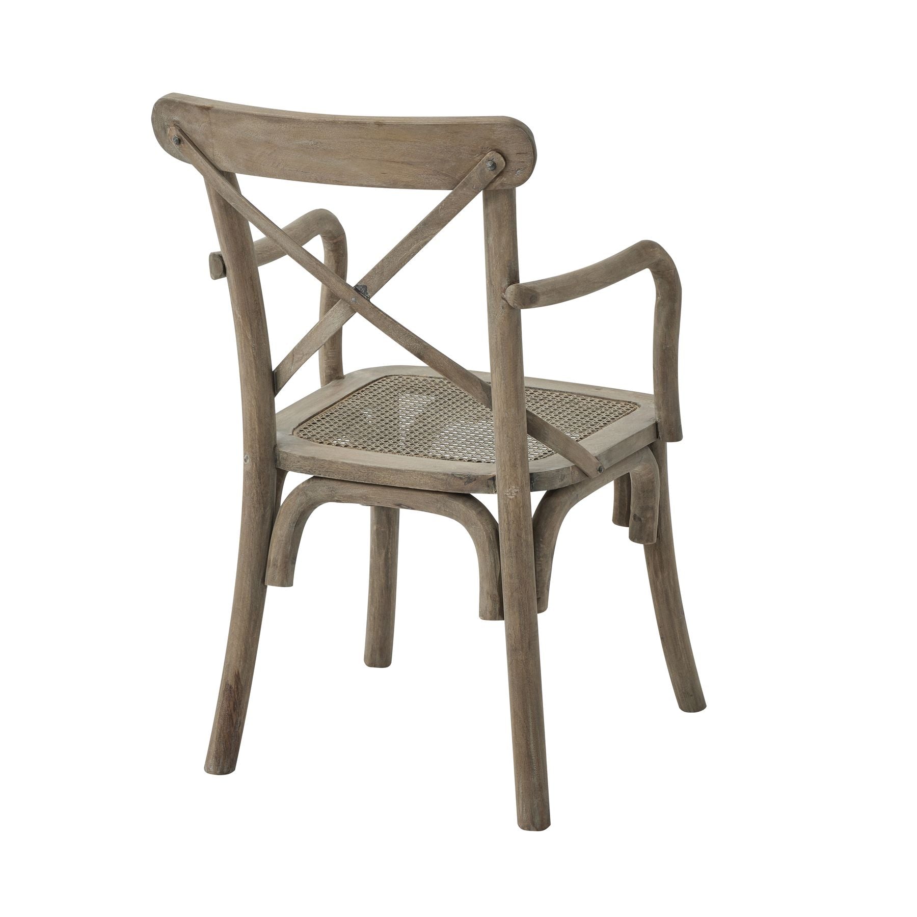 Copgrove Cross Back Carver Chair With Rush Seat - Pure Luxe Living 