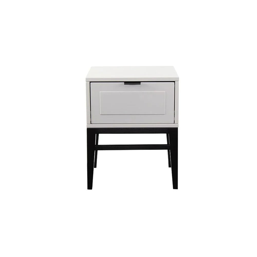 Elsa Neutral 1 Drawer Bedside Table - Pure Luxe Living 