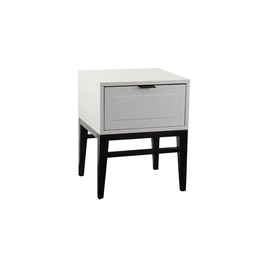 Elsa Neutral 1 Drawer Bedside Table - Pure Luxe Living 