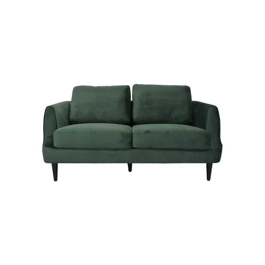 Gabby Two Seater Sofa in Forest Green - Pure Luxe Living 