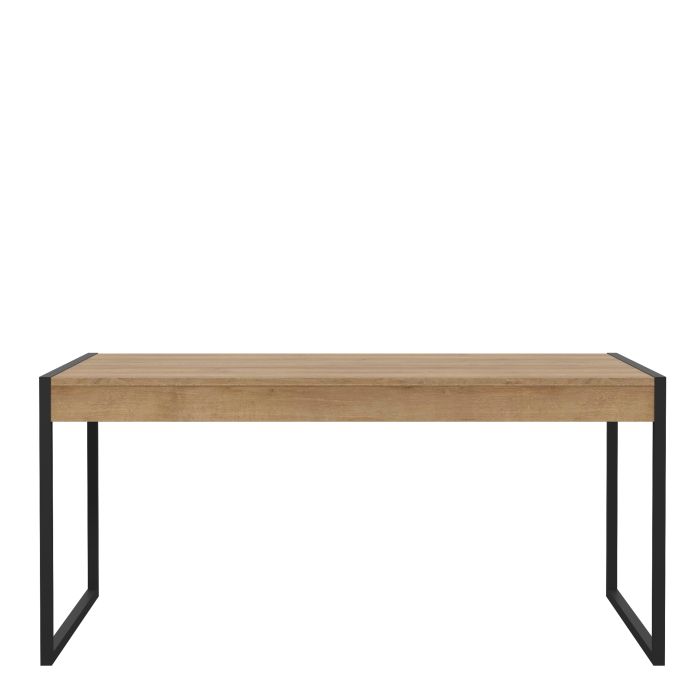 High Rock Dining Table in Riviera Oak and Matt Black Legs - Pure Luxe Living 