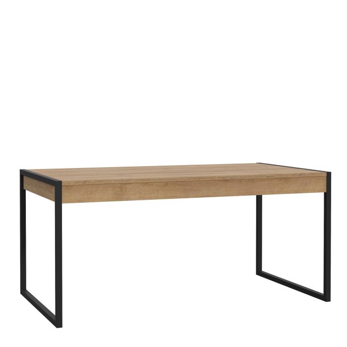 High Rock Dining Table in Riviera Oak and Matt Black Legs - Pure Luxe Living 