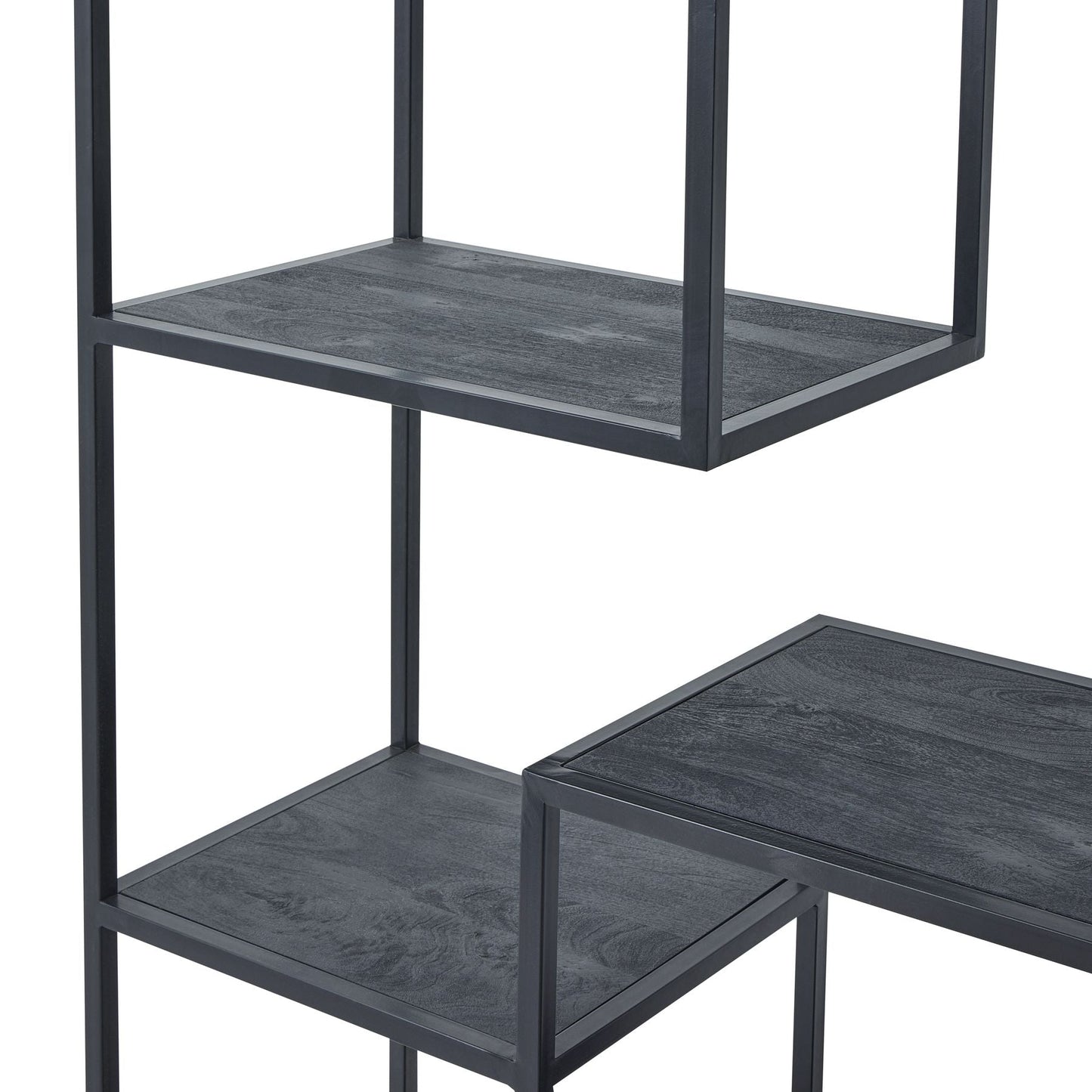 Large Black Multi Shelf Unit - Pure Luxe Living 