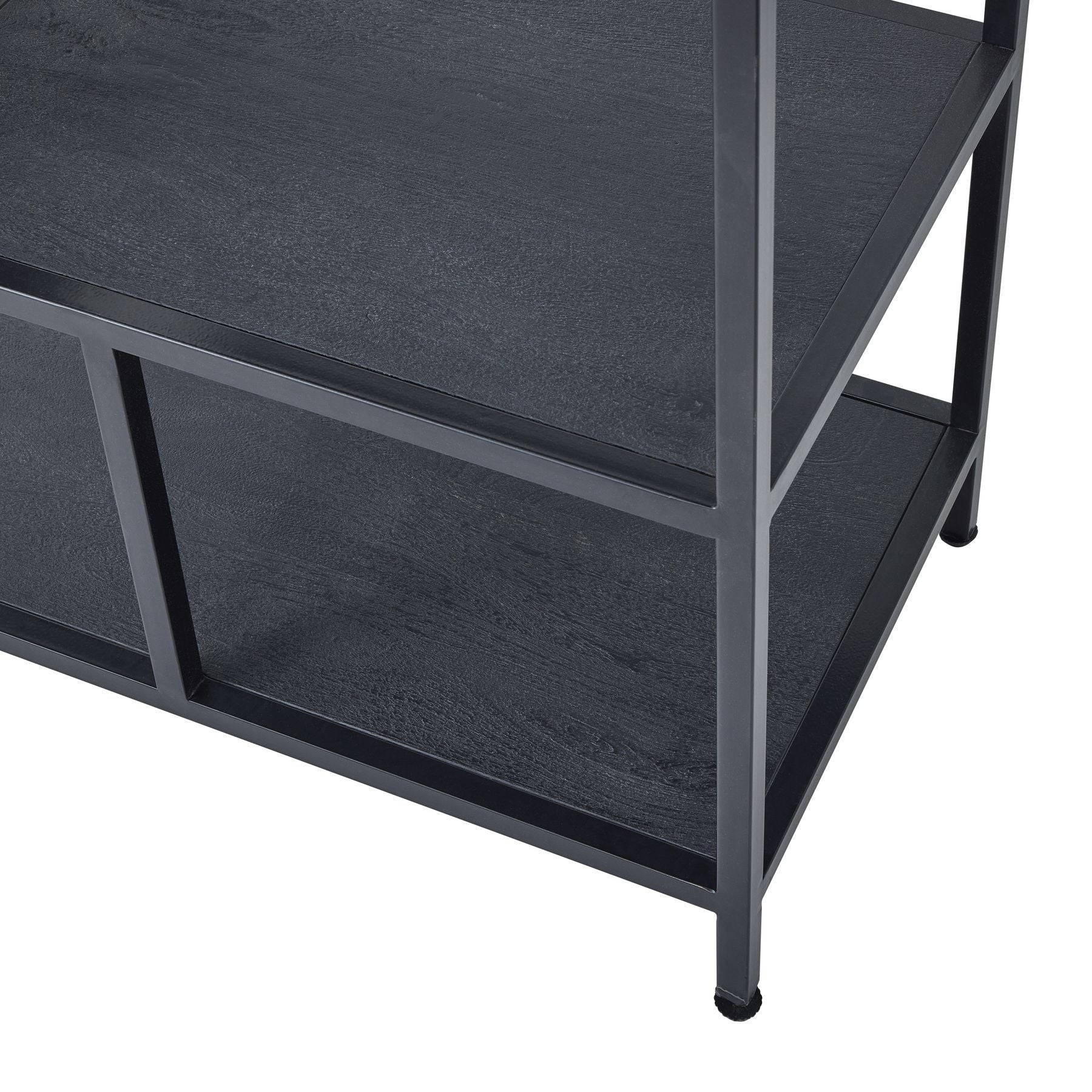 Large Black Multi Shelf Unit - Pure Luxe Living 