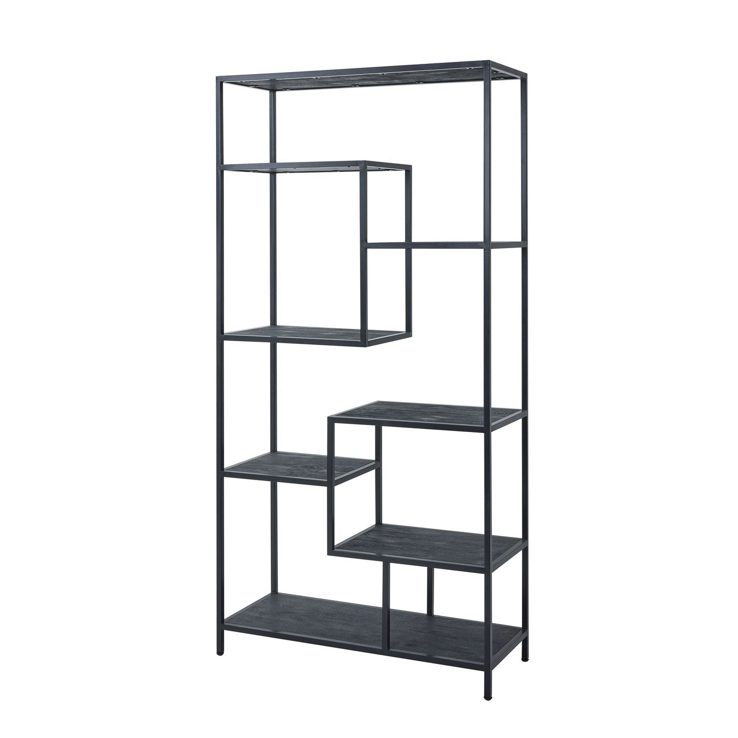 Large Black Multi Shelf Unit - Pure Luxe Living 