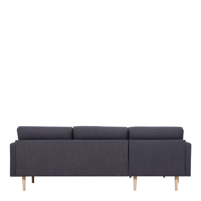 Larvik Chaise longue Sofa Left Hand in Anthracite, with Oak Legs - Pure Luxe Living 