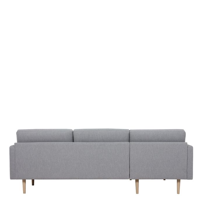 Larvik Chaise longue Sofa Left Hand in Grey with Oak Legs - Pure Luxe Living 