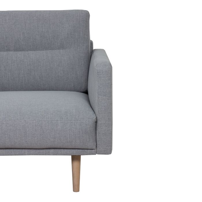 Larvik Chaise longue Sofa Left Hand in Grey with Oak Legs - Pure Luxe Living 