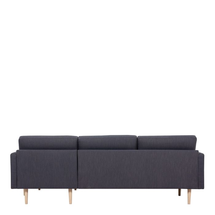 Larvik Chaise Longue Sofa Right Hand in Anthracite with Oak Legs - Pure Luxe Living 