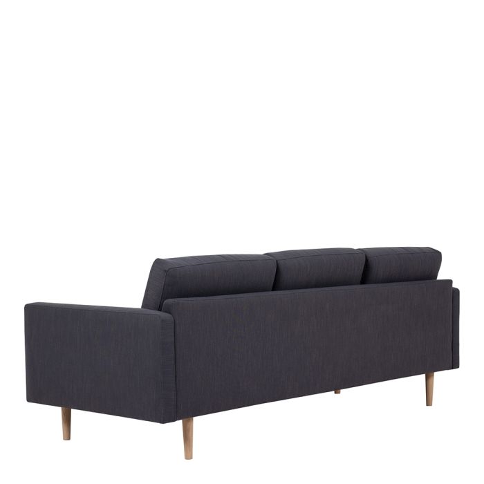 Larvik Chaise longue Sofa Left Hand in Anthracite, with Oak Legs - Pure Luxe Living 