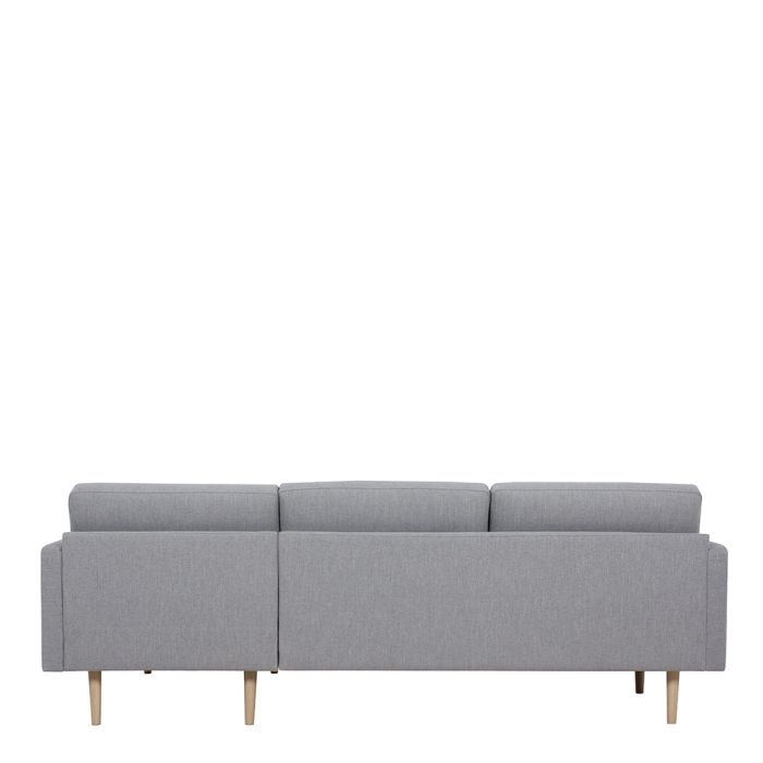 Larvik Chaise longue Sofa Right Hand in Grey with Oak Legs - Pure Luxe Living 