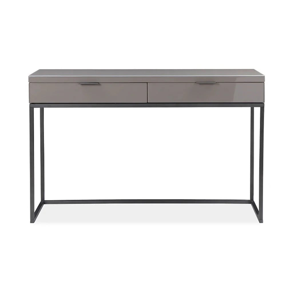 Lustro Two Drawers Console Table-Grey - Pure Luxe Living 