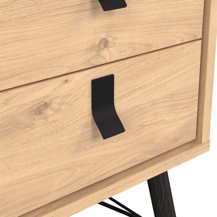 Ry Bedside Cabinet 2 Drawer in Jackson Hickory Oak - Pure Luxe Living 