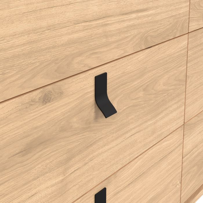 Ry Wide Double Chest of Drawers in Hickory Oak - Pure Luxe Living 