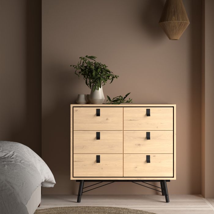 Ry Double Chest of Drawers in Jackson Hickory Oak - Pure Luxe Living 