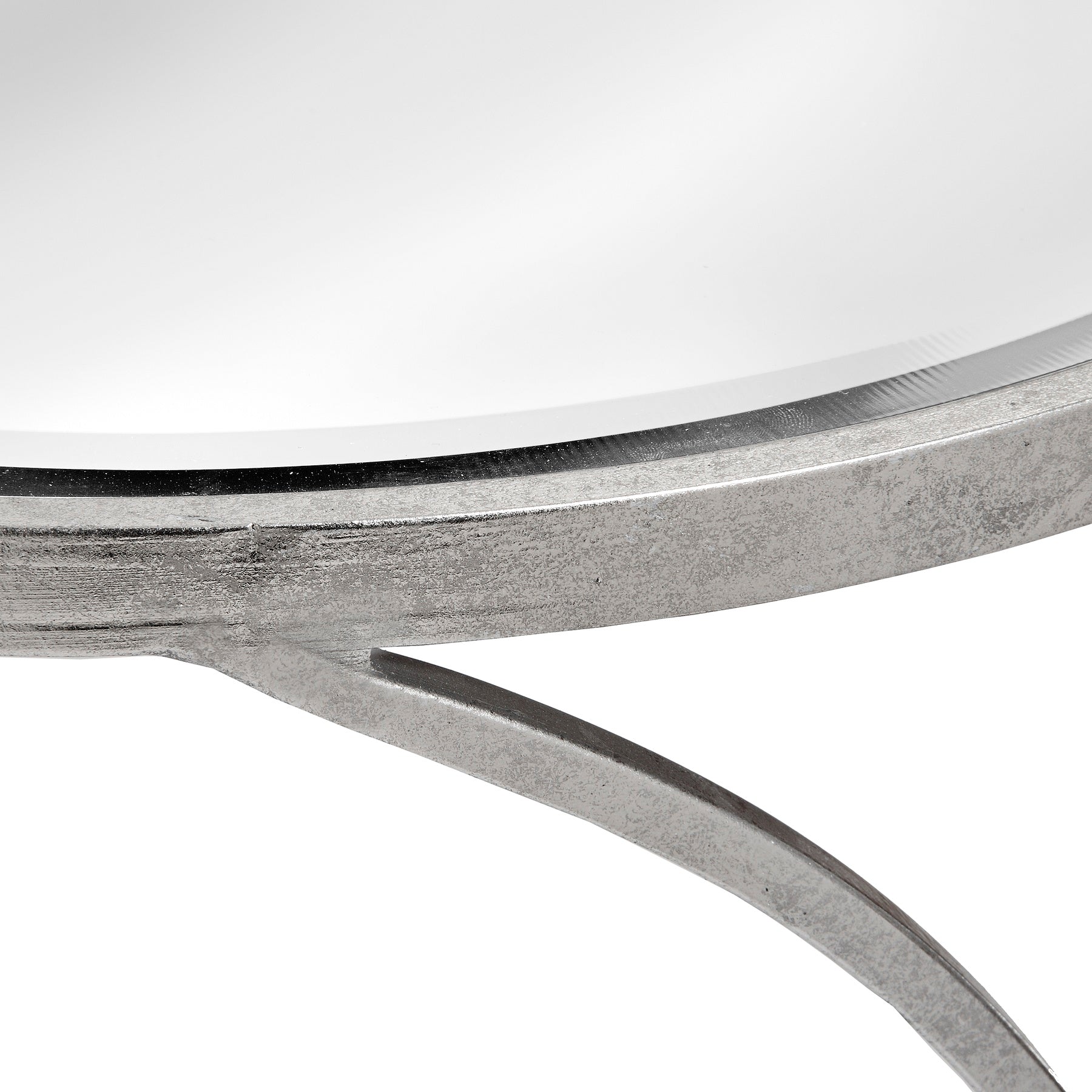 Silver Curved Design Set Of 2 Side Tables - Pure Luxe Living 