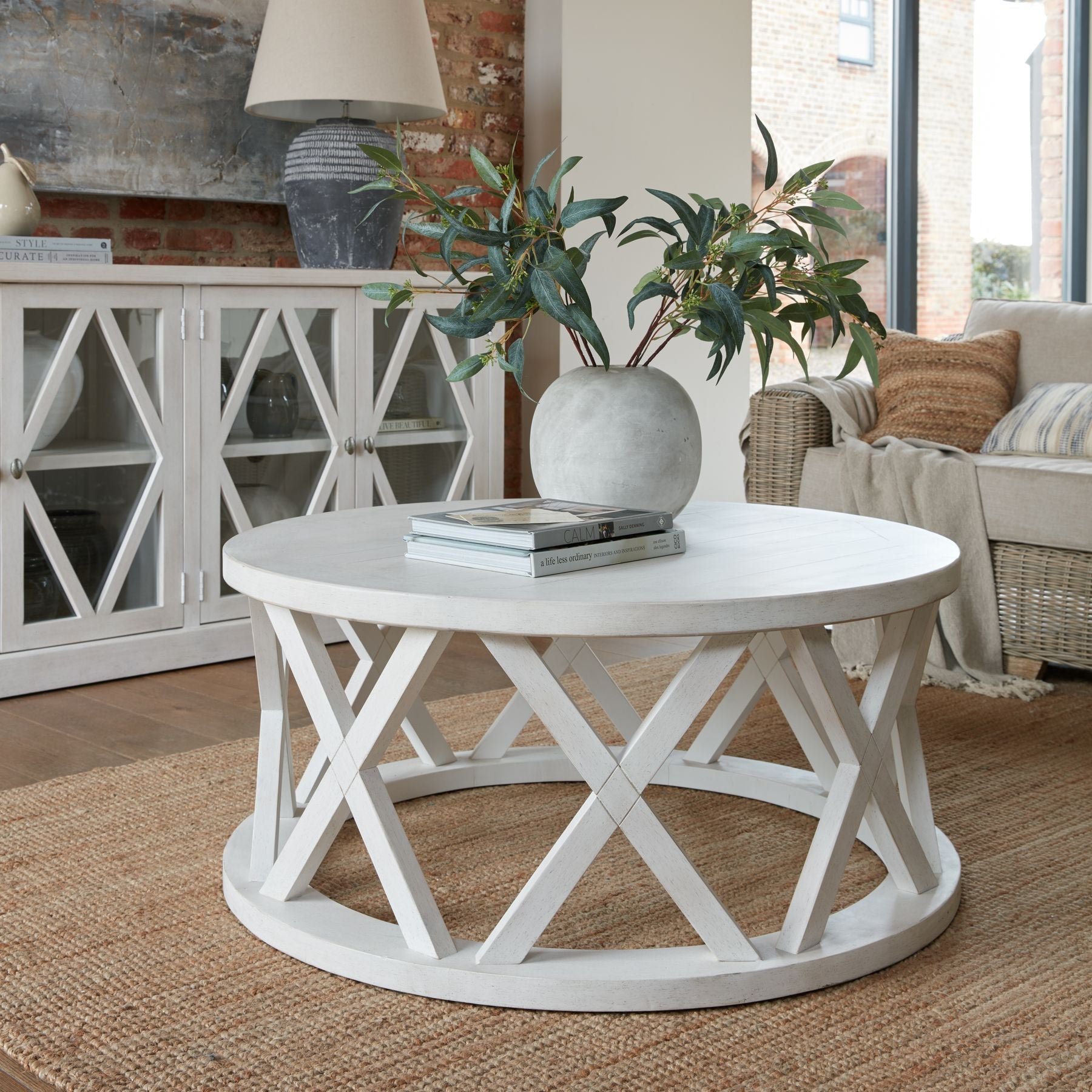 Stamford Plank Collection Round Coffee Table - Pure Luxe Living 