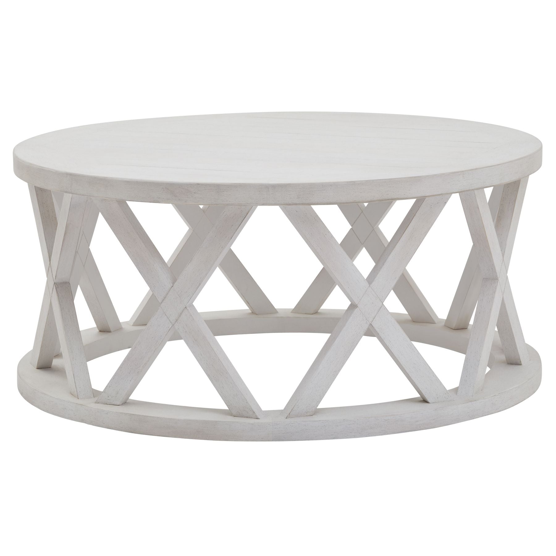 Stamford Plank Collection Round Coffee Table - Pure Luxe Living 