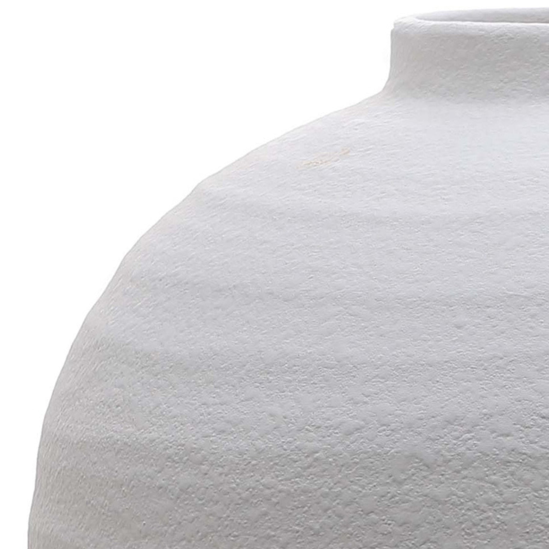 Tiber Matt White Ceramic Vase - Medium - Pure Luxe Living 